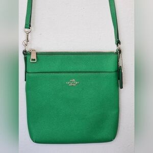 Coach Green Crossbody Leather Shoulder Bag